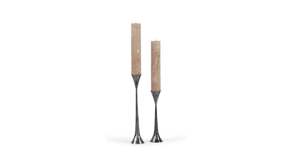 Handforged candle holder for Ø5,7 - natural black - large - H 40cm - p/2/16