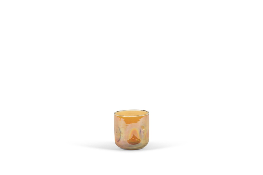 Theelight organic luster - glass - orange - Ø 14x14cm - 1/12