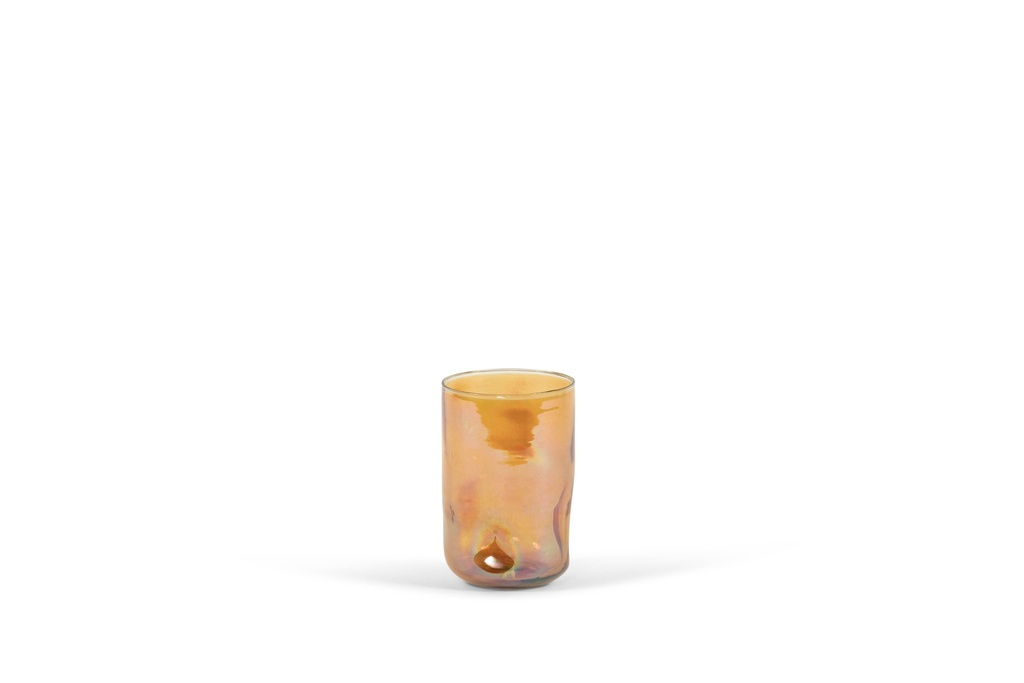 Theelight organic luster - glass - orange - Ø 14x20cm - 1/8