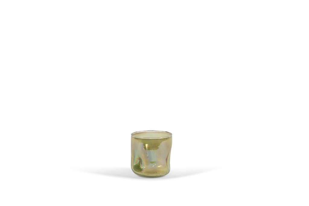 Theelight organic luster - glass - green - Ø 14x14cm - 1/12