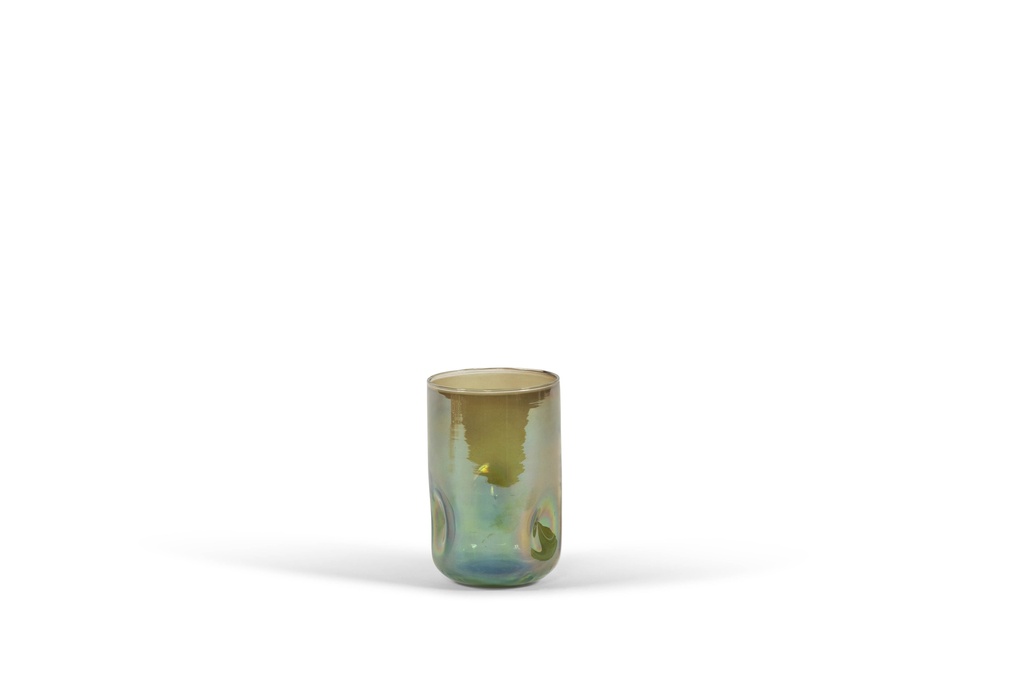 Theelight organic luster - glass - green - Ø 14x20cm - 1/8