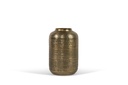 Bulb vase organic stripes - metal - antique gold - Ø 33x48cm - p/1/1
