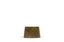 Flat vase bark design - metal - antique gold - Ø 30x8x20cm - p/1/6