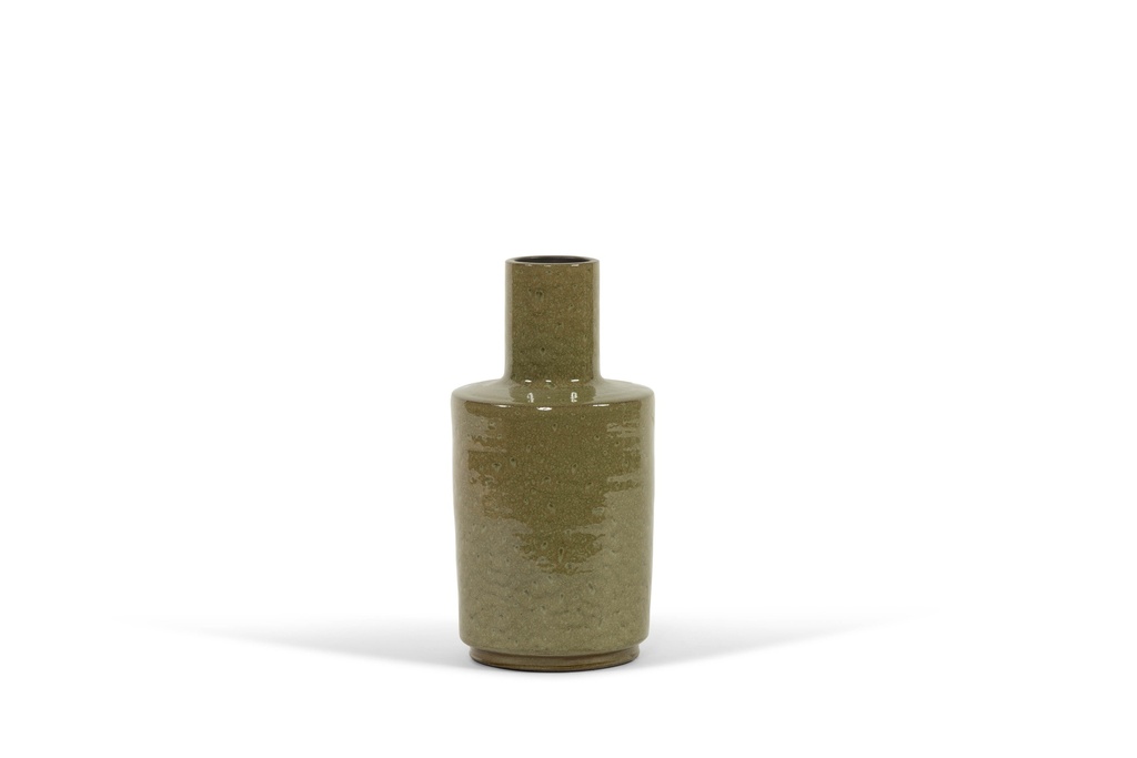 Vase verde glazed - terracotta - green - Ø 20x42cm - p/2/1