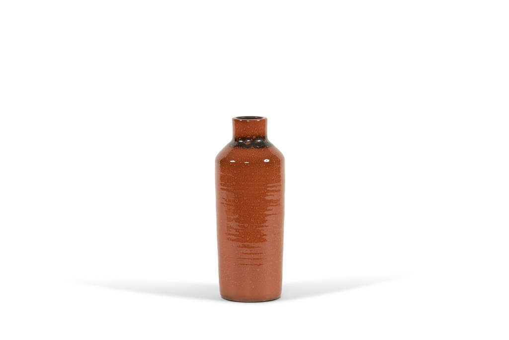 Vase orange glazed - terracotta - orange - Ø 15x40cm - p/1/1