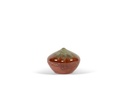 Bowl solitaire glazed - terracotta - green/brick - Ø 31x21cm - p/1/1