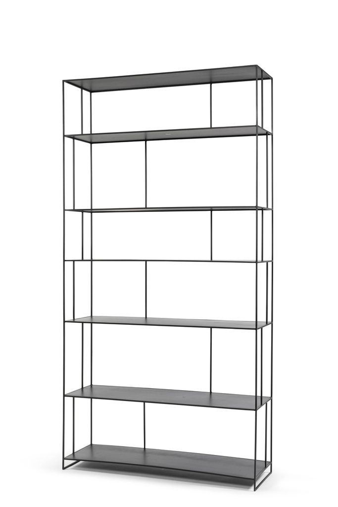 Standing rack with 7 shelfs - metal - matt black - 110x35,5x216cm - p/1/1