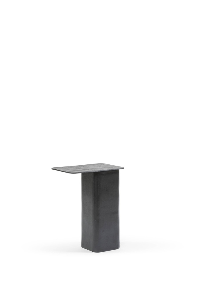 Sidetable etched top - metal - matt black - 36x26x49cm - p/1/1