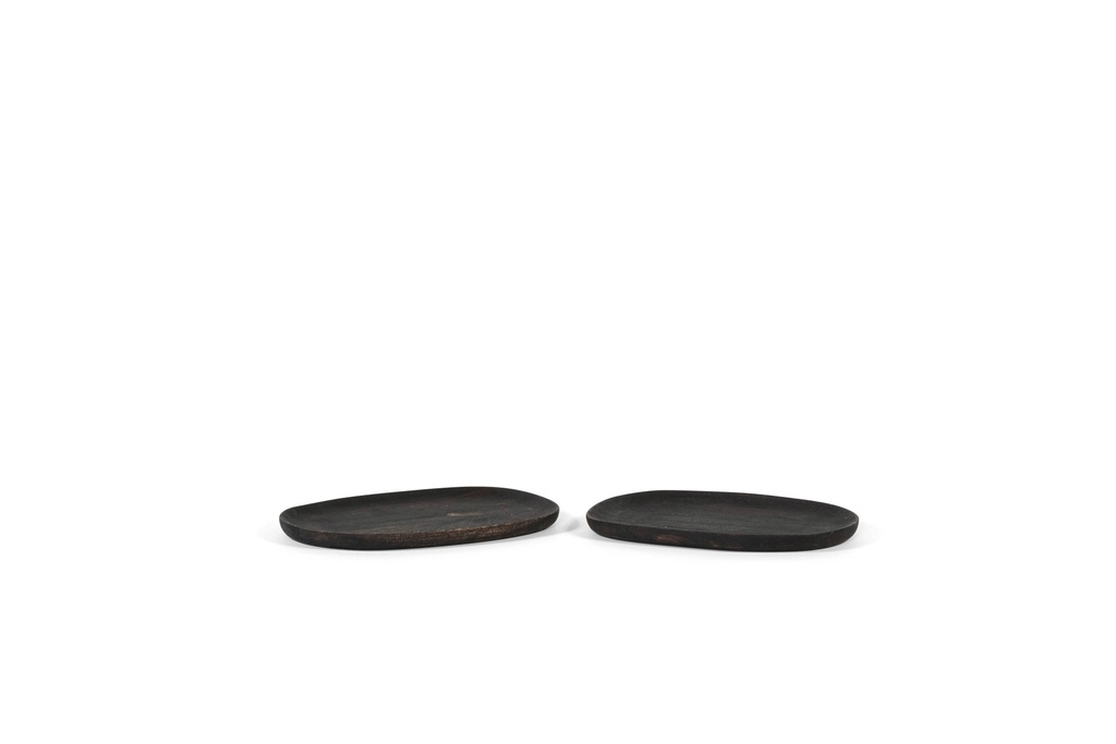Wooden organic plate blacked oiled acacia small- 23x15x1,5cm - p2/8