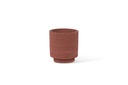Round Red terracotta pot - Ø 11 x 12cm -outdoor candle -1 ext. coton wick - p/8
