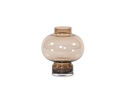 Boll vase on stand - small - mocha - Ø20 x 22cm - p/1