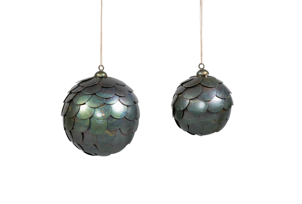 Hanging ball silver gold crackle large - Ø10cm - p 4/48
