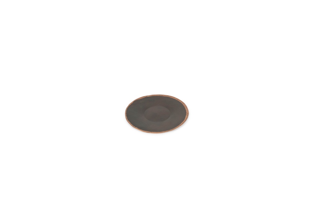 Candleplate metal vintage copper - small - Ø10,5x1cm- p6/108