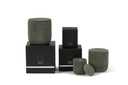 Scented candle candlepot concrete green medium - Ø12 x 13cm - 2 int.cot.wicks - p 4 